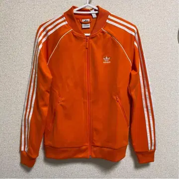 adidas 오렌지 저지 트랙 자켓