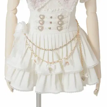 LIZLISA 리즈리사 더블 플리츠 치마바지 화이트