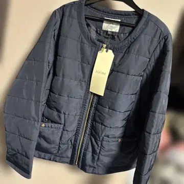 a-ided 네이비 퀼팅 자켓