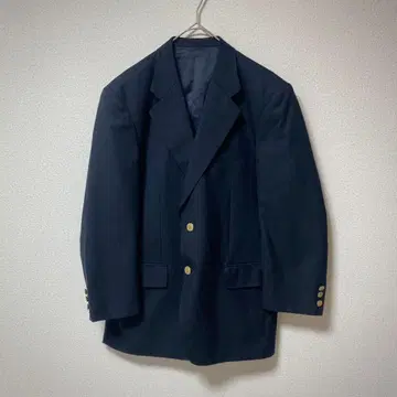 테일러드 자켓 골드 버튼 울 싱글 블랙 빈티지 구제 의류