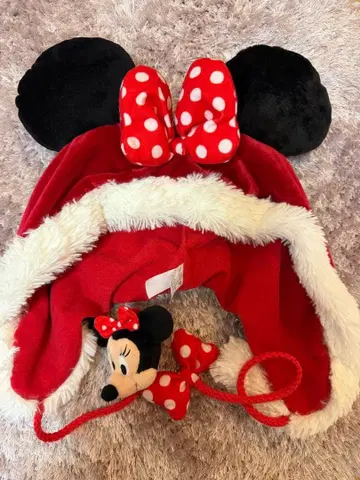 미니 마우스 귀 달린 크리스마스 팬캡