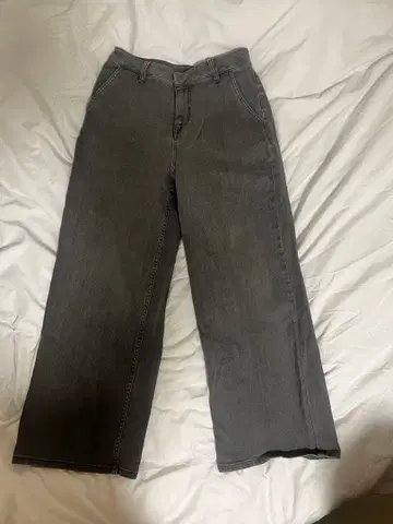 theory 그레이 와이드 레그 데님 38