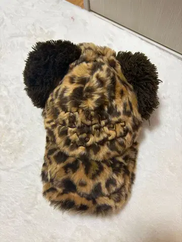 도쿄 디즈니 리조트 레오파드 무늬 귀달이 모자 캡