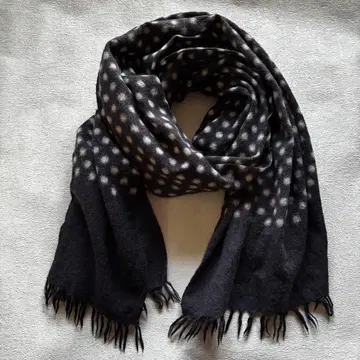 SOIL 소일 보일 울 도트 스톨 블랙, 블랙, 다크 네이비