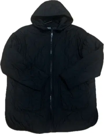 ZARA 자라 충전솜 퀼팅 코트 후드 S