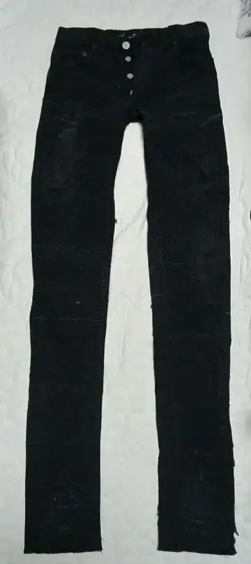 fagassent 파가센트 하드 크러쉬 블랙 타이트 데님