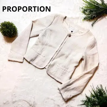 프로포션 노카라 자켓 아이보리 비쥬 포멀 사이즈 3