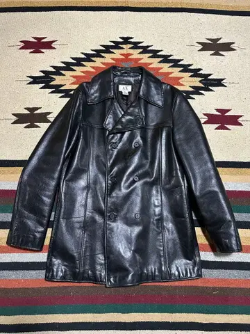 레어 ARMANI EXCHANGE 가죽 피코트 가죽 자켓