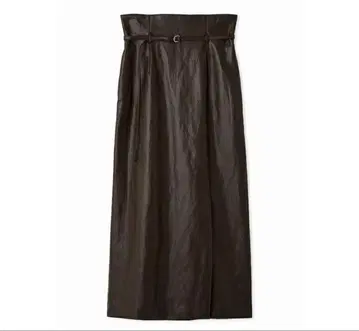 fray id 가는 벨트 부착 뒷밴딩 타이트 스트레이트 스커트