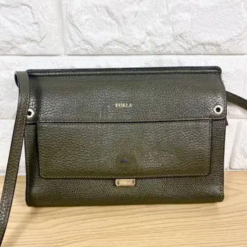 FURLA 훌라 숄더백 지갑 가죽 카키