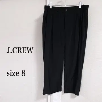 .J.CREW 블랙 루즈핏 슬랙스 7부 기장