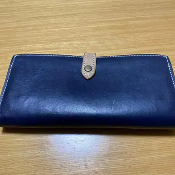 네이비 가죽 장지갑