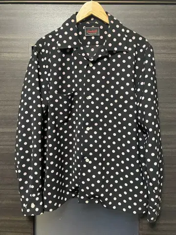 GANGSTERVILLE 오픈 카라 셔츠 블랙 x 핑크