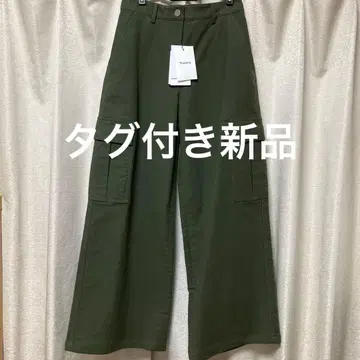 Theory 와이드 팬츠 사이즈 2 올리브 그린