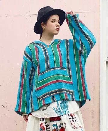 차이하네 솔사라 TOP 후드티 터콰이즈