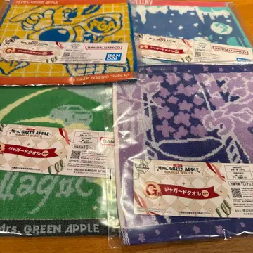 Mrs. GREEN APPLE 자카드 타월 4장 세트