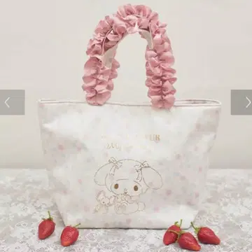 메종 드 플뢰르 마이멜로디 프릴 핸들 토트백