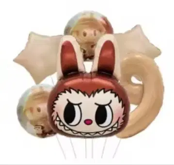 토끼 얼굴 벌룬 세트 9세 풍선 생일 선물