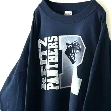 REITZ PANTHERS 맨투맨 트레이닝복 2XL 네이비 구제 의류