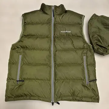 몽벨 다운 베스트 올리브 그린 men's 드로우 코드