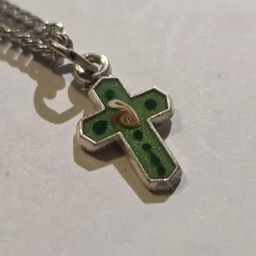 [ 레어 ] CREED제 실버 십자가 목걸이