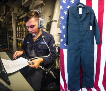 미군 실물 NAVY 유틸리티 커버올 44L FR 난연 작업복 158