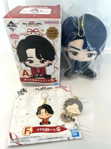 A상 & F상 Mrs. GREEN APPLE 마스코트 & 메탈 참 세트