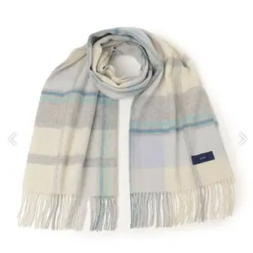 쉽스 워셔블 체크 울 캐시미어 스톨 머플러