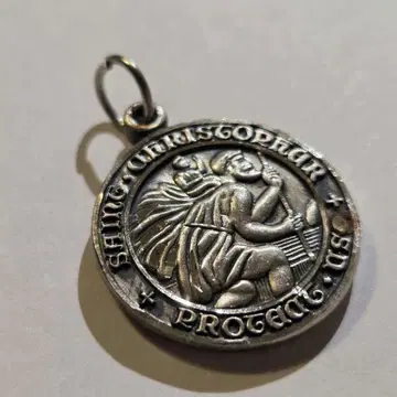 [레어] CREED제 실버 여행의 수호신 성 크리스토퍼 펜던트 M사이즈