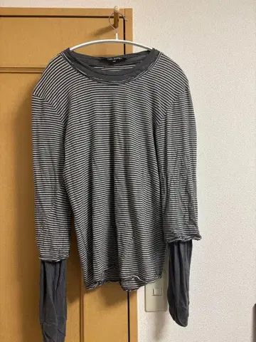 NEIL BARRETT 레이어드 보더 티셔츠