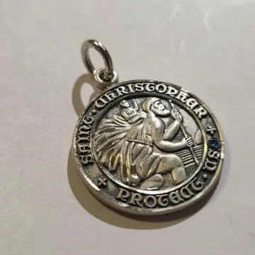[레어] CREED제 실버 여행의 수호신 성 크리스토퍼 펜던트 M사이즈