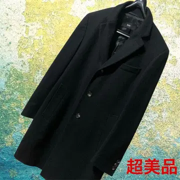 컨디션 최상 HUGO BOSS 휴고보스 체스터 코트 비즈니스 코트 블랙