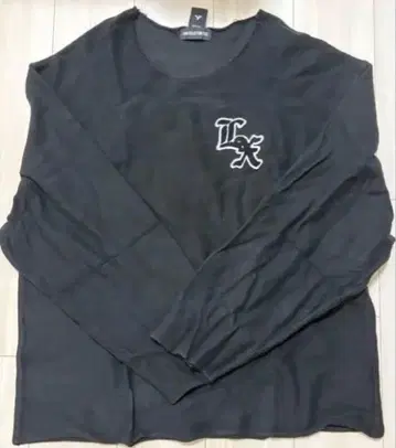 LYFT GOD SELECTION X 블랙 긴팔 트레이닝복 자수 로고