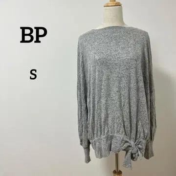 단 하나뿐인 BP. 그레이 리본 포함 긴팔 니트 S