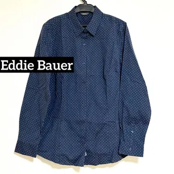 새상품급 Eddie Bauer 에디 바우어 도트 셔츠 네이비
