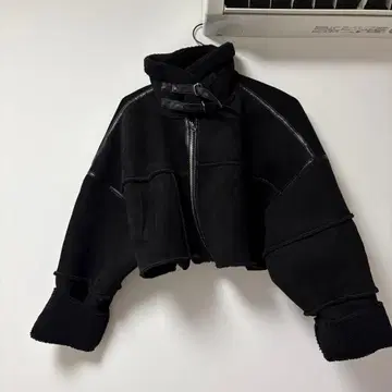 아우터 무스탕 아우터 보아 숏 기장