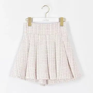 evelyn 에블린 턱 플리츠 스커트 핑크