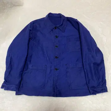 60s 프렌치 몰스킨 자켓 커버올 구제 의류 브랜드 미상