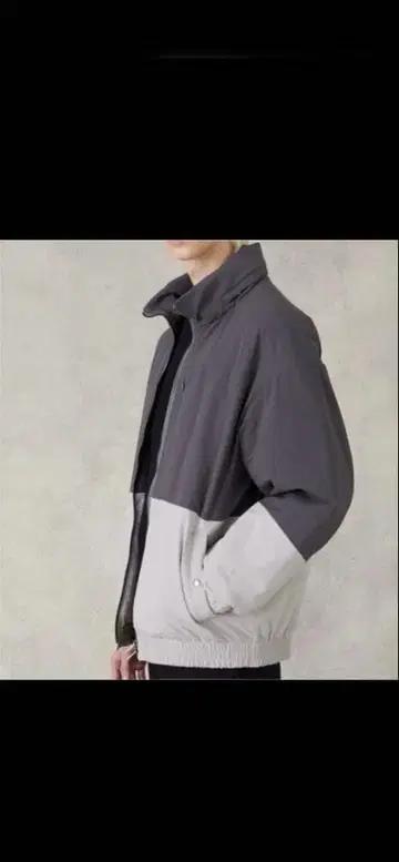 PUBLIC TOKYO 바이컬러 충전솜 스탠드 블루종