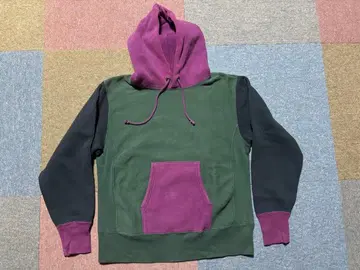 Champion 리버스 위브 멀티 컬러 후드티 컬러택 파랑택