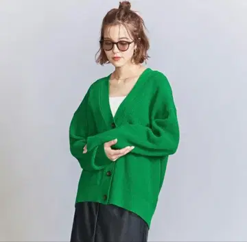 BEAUTY&YOUTH 오버 V넥 골지 니트 가디건