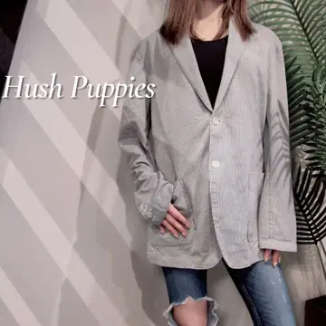 Hush Puppies 스트라이프 패턴 테일러드 자켓 라이트 아우터