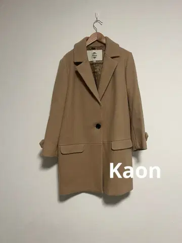 Kaon 체스터 코트 카멜 백 프릴 코트