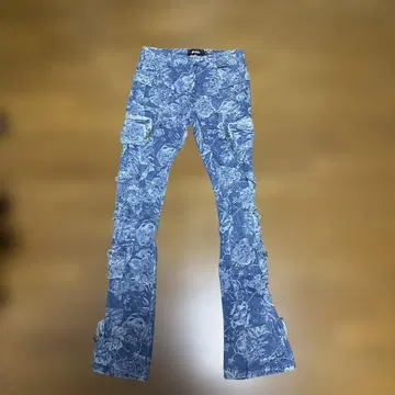 Guapi 꽃무늬 부츠컷 데님 32