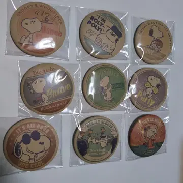 스누피 크라프트 캔뱃지 9개