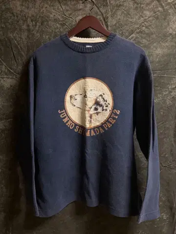 dog print 크루넥 트레이닝복