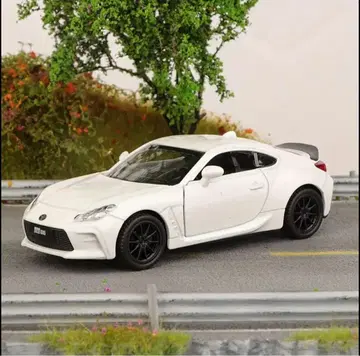 도요타 GR86 미니카 화이트 오렌지 모델카