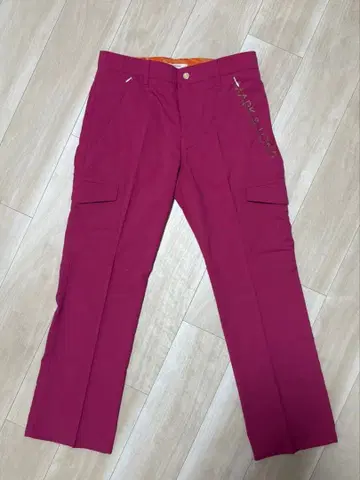 마크앤로나 골프 카고 팬츠 사이즈 M 핑크 x 골드