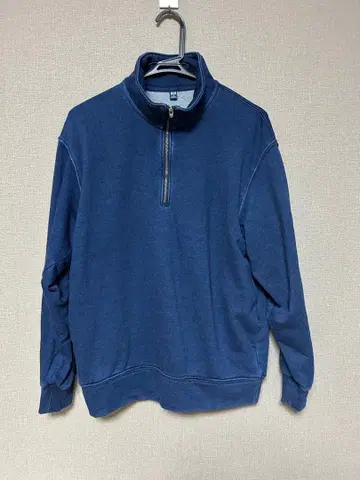 네이비 하프 지퍼 맨투맨