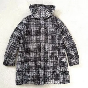 유니클로 울트라 라이트 다운 엑스트라 웜 그레이 체크 XL